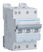 disjoncteur hager - 3 pôles + neutre - 16a - 6ka - courbe c - vis / vis
