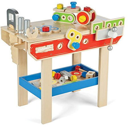 Tidlo Wooden Workbench with Tools