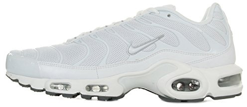 NIKE Men's Air Max Plus Running Shoes, White White White Black Cool Grey 139, 9 UK