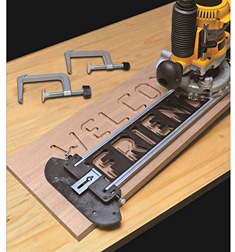 Milescraft 1212 SignPRO Sign Making Kit for Routers- 2.5 in. & 1.5 in. Horizontal Letters (166 templates), 1.5 in. & 2.5 in. Vertical Numbers (80 templates) - 3/8 in. Router Bit Included- Complete Kit