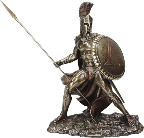 UNICORN STUDIO 13.5 Greek Military King Leonidas Statue Bronze Finish