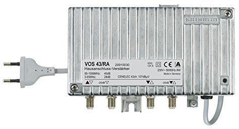 Kathrein VOS 43/RA Hausanschluss-Verstärker Silber