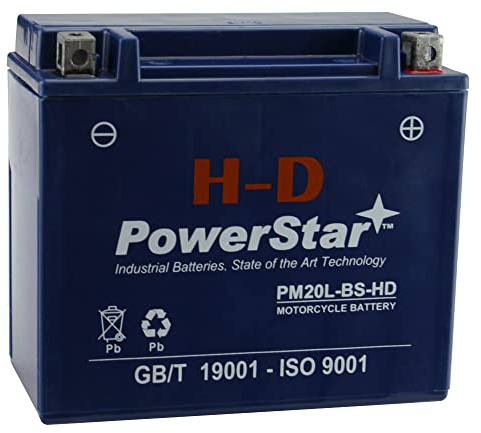 PowerStar 3yr Warranty YTX20L-BS Battery Replacement for Honda GL1800 Gold Wing 1800CC 01-'09