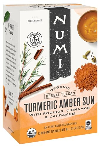 Numi Organic Tea, Three Roots, 18 Tea Bags (Pack of 6)