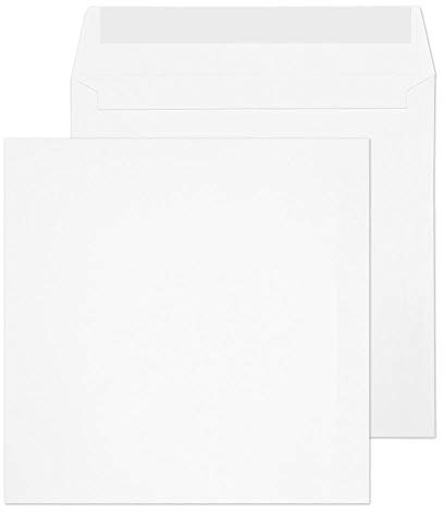 Blake Everyday | enveloppe (16.5 x 16.5cm) | lot de 500 unités | 100 GSM | enveloppes blanches à bande protectrice | certifié PEFC et écologique | enveloppe mariage | enveloppes carrées | Modèl 0165PS