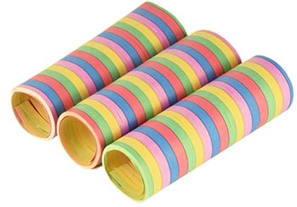 PAPSTAR 1 Karton = 15x3 Luftschlangen 4 m Streifen schwer entflammbar 18621