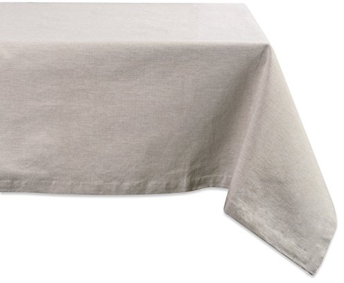 DII 100% Cotton, Chambray Tablecloth, Everyday Basic, Seats 8 to 10 People, 60x120, Natural
