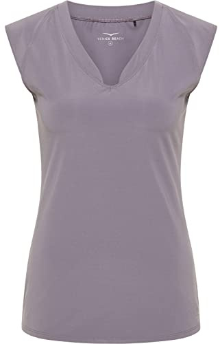Venice Beach Sport-T-Shirt für Damen mit körperumspielender Schnittform und V-Ausschnitt ELEAM XS, Black