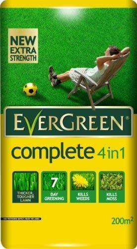 Evergreen 4 In 1 Lawn Care Bag Coverage: 200m2 (240yds2) Kills Weeds Moss