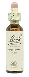 Bach - Flor de Bach Willow, Complemento Alimenticio, con Extracto de Flores de Sauce, Uva de Alc 27% Vol, Ayuda a Gestionar las Emociones Cuando Se Quiere Ser Más Positivo - 20 ml