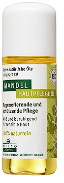 Wilco Mandelöl BIO - 15 ml to go-Flasche - 100% pur & naturrein - natürliche und regenerierende Hautpflege für den gesamten Körper
