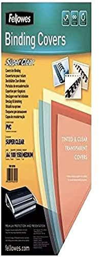 Fellowes PVC Deckblätter, 300 Mikron, transparent, 53763