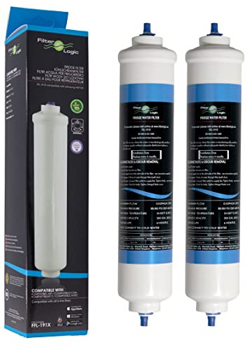 2x FilterLogic FFL-191X externe Wasserfilter ersetzen SAMSUNG DA29-10105J, HAFEX/EXP, HAFEX EXP/LG 5231JA2010B, 5231JA2010C / HAIER 0060823485A / WHIRLPOOL USC-100 Kühlschrankfilter - Filter