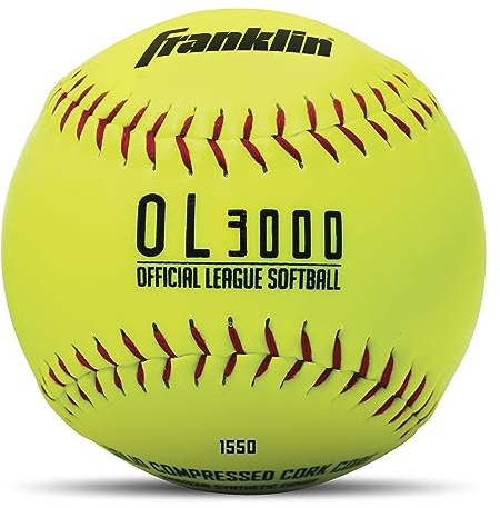 Franklin Sports, 30,5 cm, Palline da Softball di Dimensioni, Fastpitch, Ideali Allenamento, Taglia Ufficiale + Peso, 1 Confezione Unisex, Giallo