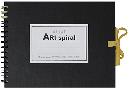 Maruman S310-05 F0 Art Spiral Sketchbook, Thick Drawing Paper, Black, 24 Sheets