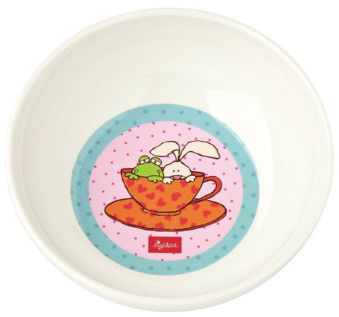 sigikid 23866 Melamin-Schüssel Frosch&Hase Mädchen empfohlen ab 36 Monate türkis/rosa