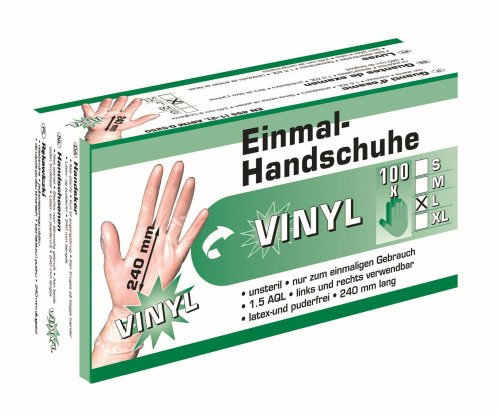 Kerbl Einmalhandschuhe Vinyl L 100 Stück im Pack