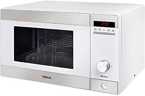 Teka MWE 230 G - Microondas + Grill de Libre Instalación, Capacidad de 23 Litros, Panel de Mandos Electrónico, 8 Menús de Acceso Directo, Descongelación por Tiempo y Peso, Color Blanco
