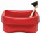 Normann Copenhagen Spülschüssel/Spülbehälter inklusive Spülbürste Gummi rot, H: 28 x L: 28 x D: 14 cm