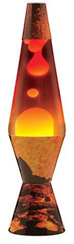 Lamp Lava 2149 14.5-inch, Decal Colormax, Color Max Volcano Base/White Wax/Clear Liquid/Tri-Colored Globe