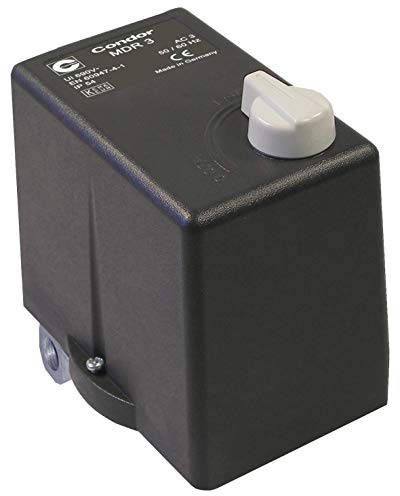 ELMAG Druckschalter CONDOR MDR 3 EA/11bar, 400 Volt (2,5-4 A), Grau, Schwarz