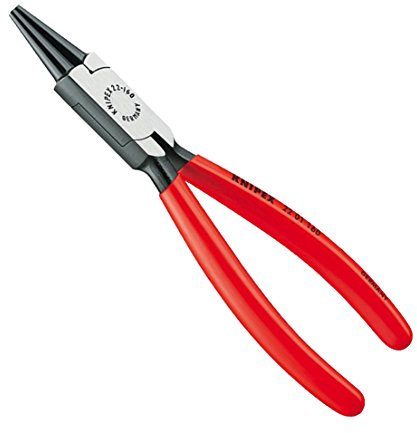 KNIPEX 22 01 140 Pinza a becchi tondi bonderizzata nera rivestiti in resina sintetica 140 mm