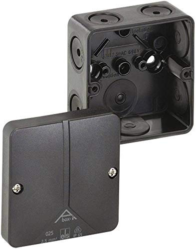 Spelsberg Abox-i Anschlussdose 025-L/sw 49190201 (L x B x H) 80 x 80 x 52 mm, schwarz, IP65