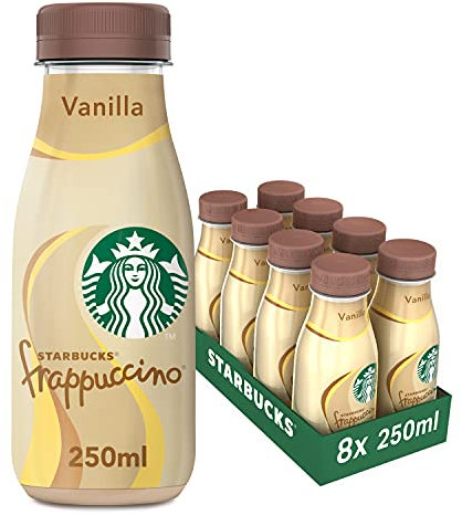 Starbucks Frappuccino Fairtrade Lowfat la bebida del café de vainilla 250ml (paquete de 8 x 250 ml)