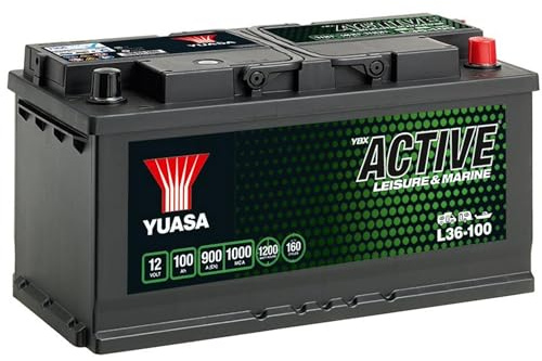 Yuasa L36-100 12V 100Ah 900CCA Maintenance Free High Performance Leisure & Marine Battery