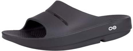OOFOS OOahh Recovery Slide, Black - Women’s Size 9, Men’s Size 7