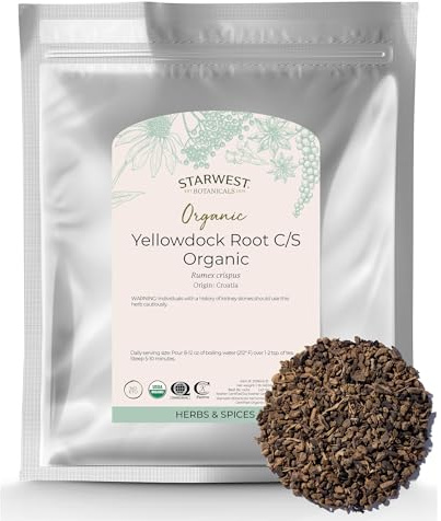 Starwest Botanicals Organic Yellowdock Root, Cut & Sifted - Bulk 1 lb Bag
