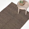 Homescapes Naturfaser-Teppich/Bettvorleger, 90 x 150 cm, 100% Jute-Teppich, mit geometrischem Rautenmuster, schwarz-beige