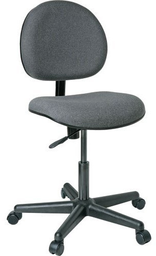 Bevco V4007HC Gray Upholstered Chair with Hard Floor Casters (17-22 Seat Height Range)