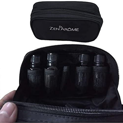 Trousse de Rangement pour Huiles Essentielles - Noire - 10 Emplacements – Accessoire Aromathérapie - Transport Facile et Protection des Flacons – Rangement Pratique – Faible Encombrement - Zen'Arôme