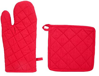 Atmosphera - Gant et manique - Coton - Rouge