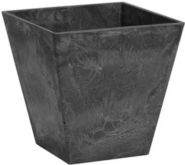 ArtStone Root & Vessel, Black, 35128 Ella Square Planter, 12, Inch