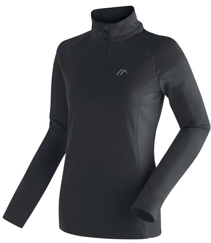 Maier Sports Damen Midlayer Eva, Black, 40, 280003