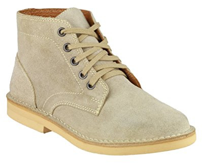 Amblers Hombre 87002 Cierre De Cordones Botas Botines Desert De Ante Casuales Gris 42