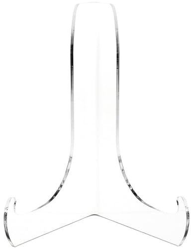 Plymor Clear Acrylic 60-Degree Angle Easel With Shallow Support Ledges, 6 H x 4.5 W x 3.5 D