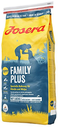 JOSERA Family Plus (1 x 15 kg) | Hundefutter für eine optimale Versorgung von Hündin und Welpen | Super Premium Trockenfutter für trächtige/säugende Hündinnen | 1er Pack