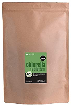 Wohltuer Bio Chlorella Rohkostqualität (DE-ÖKO-006) 500 g + 1.250 Tabletten a 400mg