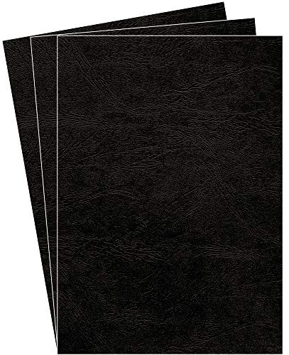 Fellowes Präsentationsdeckblatt Delta A4, 250 g/m², Lederstruktur, 100 Stück, schwarz