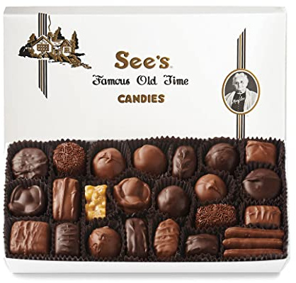 See's Candies Assorted Chocolates (1 Pound (Pack of 1), White Gift Wrap)