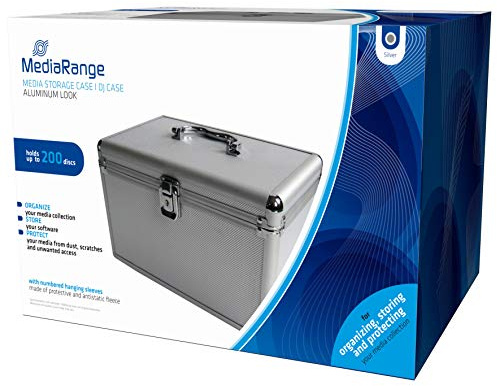 MediaRange CD valigia 200 CDs/DVDs/Blu-rays alluminio argento 1 St. (B x H x T) 301 x 180 x 190mm BOX7