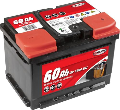 Start Batteria Auto 60AH 12V 540A polo positivo destro Cassetta L2