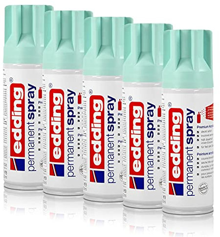 5x edding Permanent Spray pastellblau 200 ml Premium Acryllack