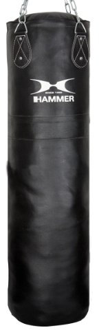 Hammer 92910 Boxsack Premium Leder, schwarz, 100 cm