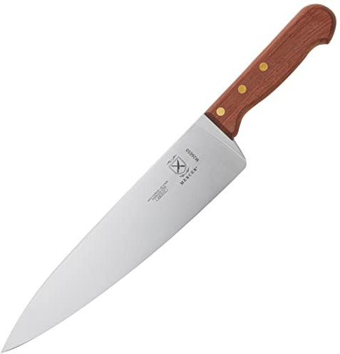Mercer Culinary Praxis 10-Inch Chef Knife, Rosewood Handle, Stainless Steel, Brown