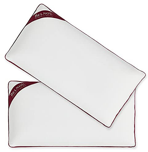 Belnou Almohada Comoda Transpirable. Exterior Microfibra. Interior Microfibra Tacto Pluma. Lavable. Firmeza Media. Confortable Adaptable. Fibra Fresh. Cama 90 cm