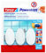 tesa Powerstrips Haken Small OVAL - Selbstklebender Wandhaken für Glas, Kacheln, Holz, Kunststoff und andere Untergründe - Weiß